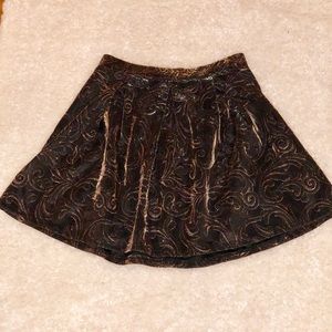 Metallic Patterned Skater Skirt, Medium